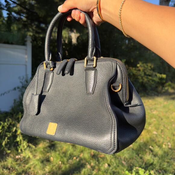 MCM Pebbled Leather Two-Way Handbag - Black - Picture 15 of 15